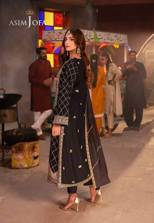 AJKKB-02 EMBROIDERED TWISTED SILK STITCHED 3 PCS