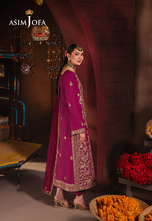 AJKKB-21 EMBROIDERED TWISTED SILK STITCHED 3 PCS