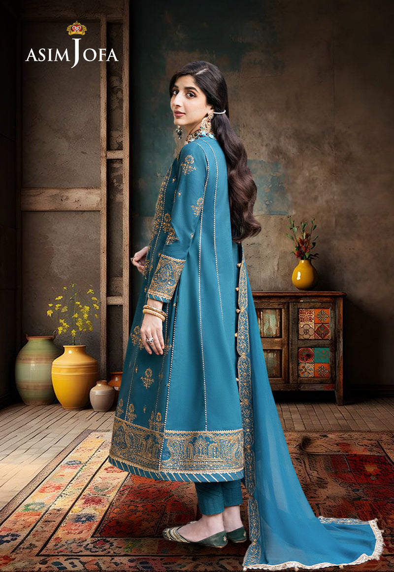 AJKM-04 EMBROIDERED SILK 3 PCS