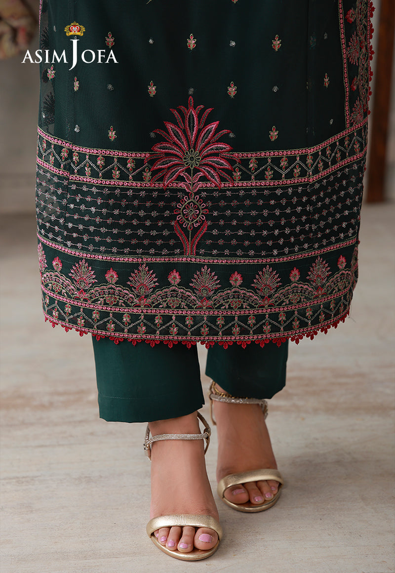 AJLPN-08 Embroidered Poly Silk Stitched 3pcs