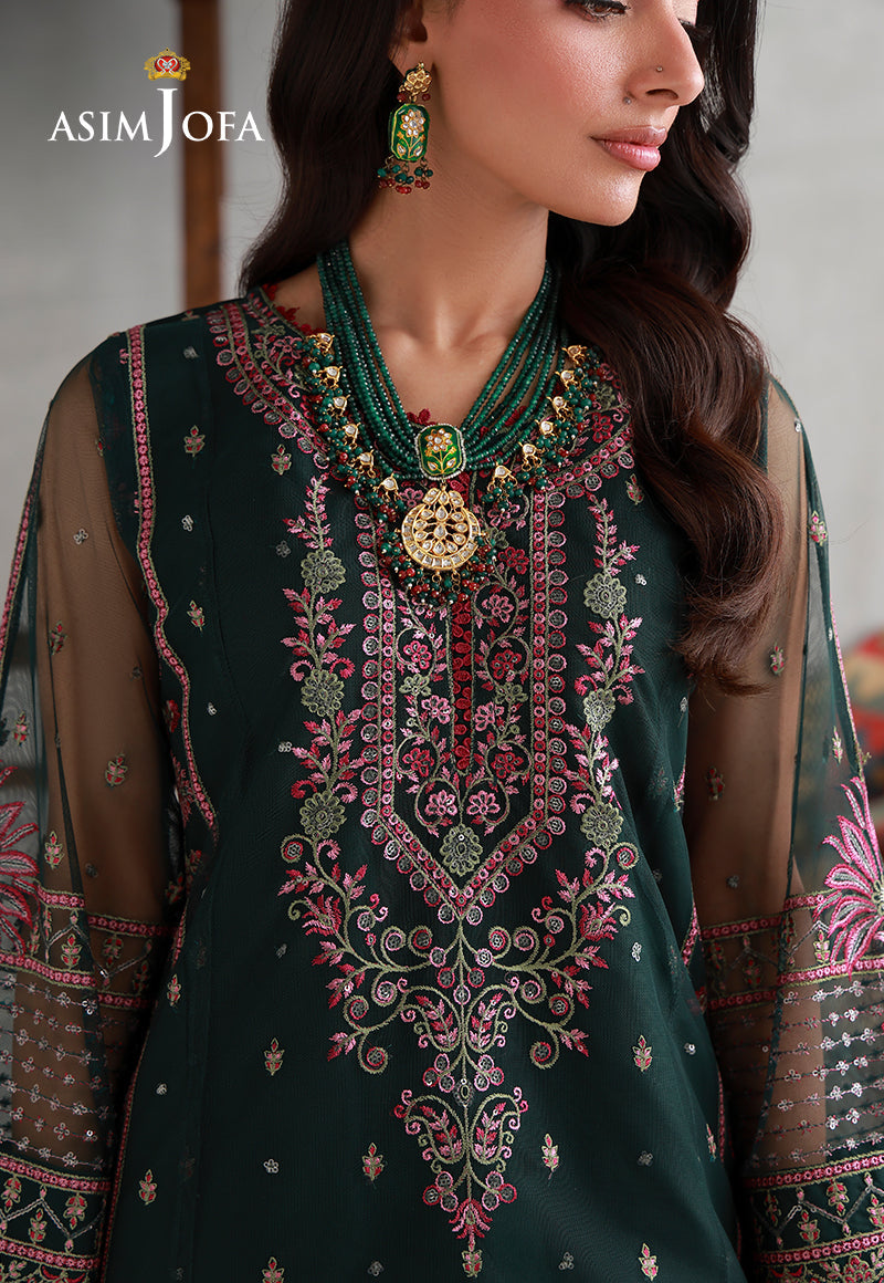 AJLPN-08 Embroidered Poly Silk Stitched 3pcs