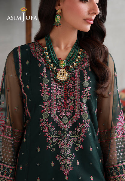 AJLPN-08 Embroidered Poly Silk Stitched 3pcs