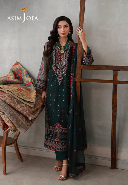 AJLPN-08 Embroidered Poly Silk Stitched 3pcs