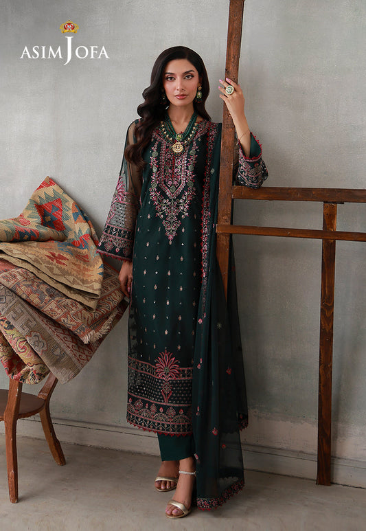 AJLPN-08 Embroidered Poly Silk Stitched 3pcs