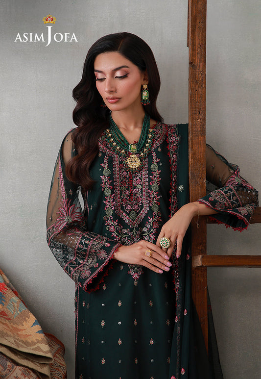 AJLPN-08 Embroidered Poly Silk Stitched 3pcs