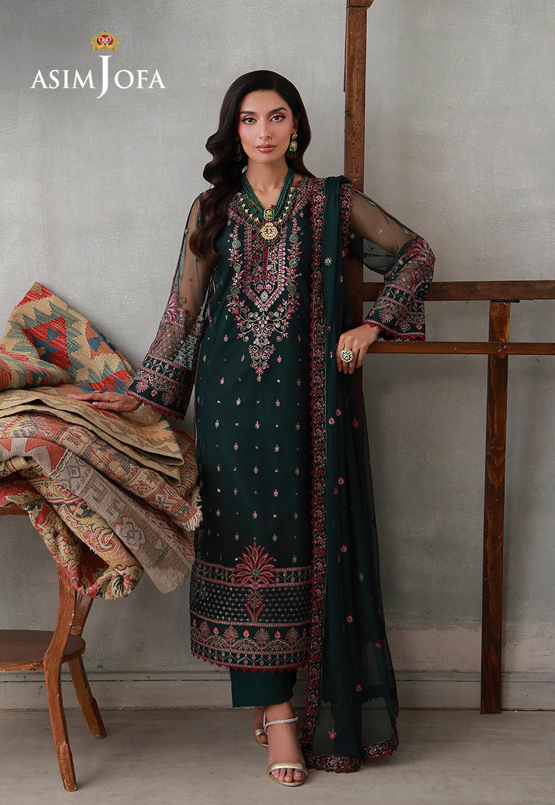 AJLPN-08 Embroidered Poly Silk Stitched 3pcs
