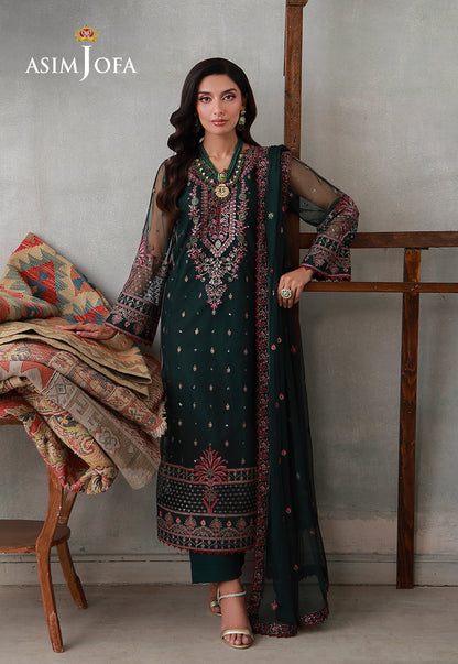 AJLPN-08 Embroidered Poly Silk Stitched 3pcs