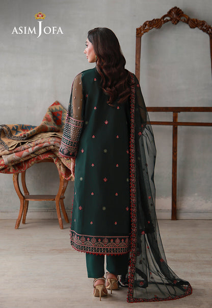 AJLPN-08 Embroidered Poly Silk Stitched 3pcs