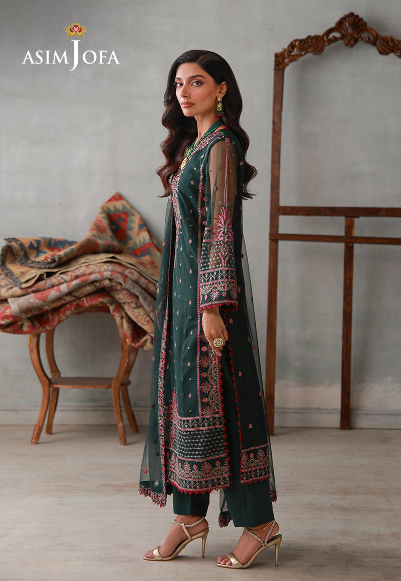 AJLPN-08 Embroidered Poly Silk Stitched 3pcs