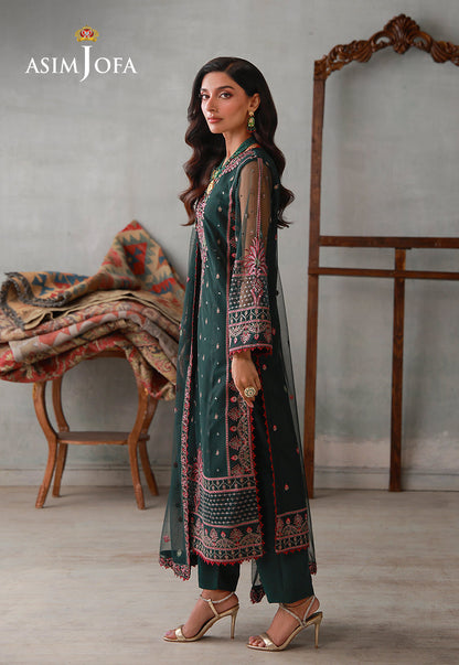 AJLPN-08 Embroidered Poly Silk Stitched 3pcs