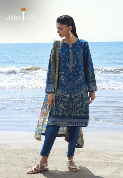 AJPB-154 PRINTED ARABIC LAWN 3 PCS