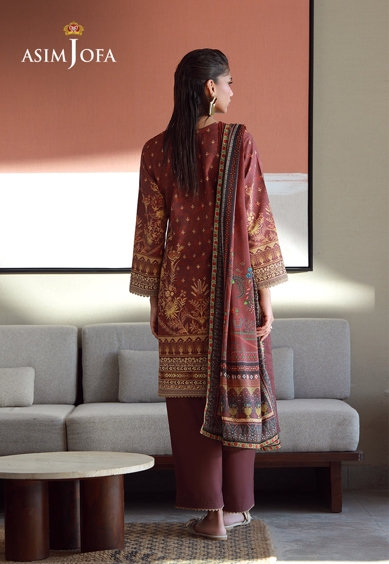 AJPB-155 PRINTED ARABIC LAWN 3 PCS