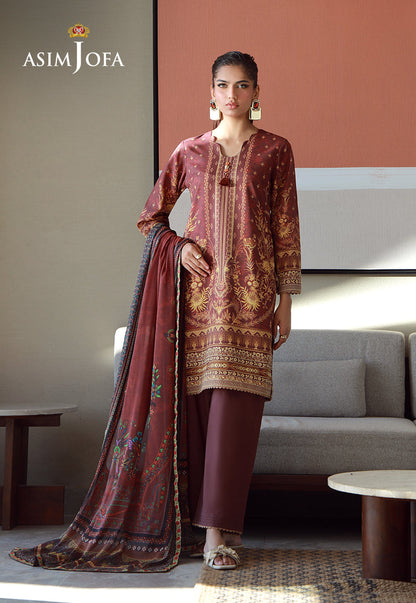 AJPB-155 PRINTED ARABIC LAWN 3 PCS