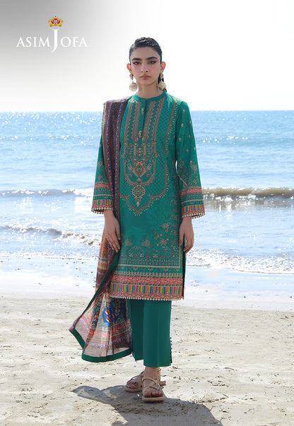 AJPB-157 PRINTED ARABIC LAWN 3 PCS