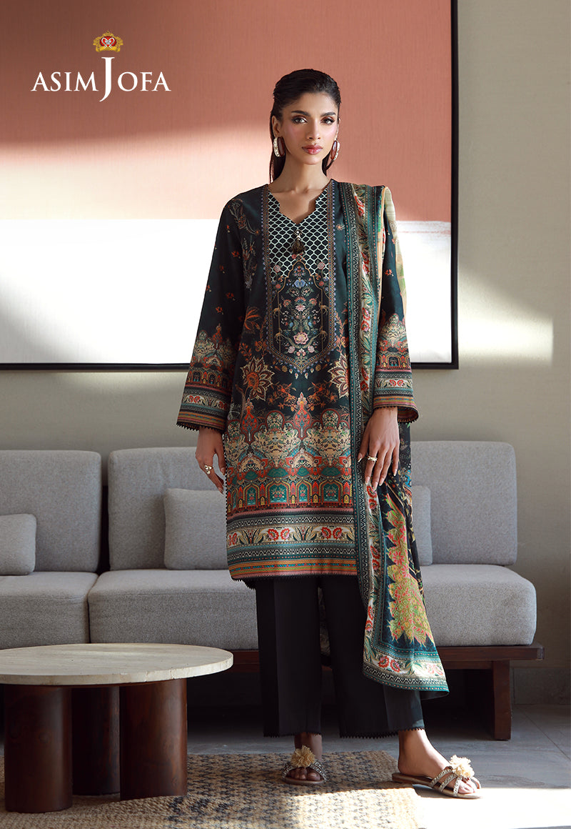 AJPB-158 PRINTED ARABIC LAWN 3 PCS