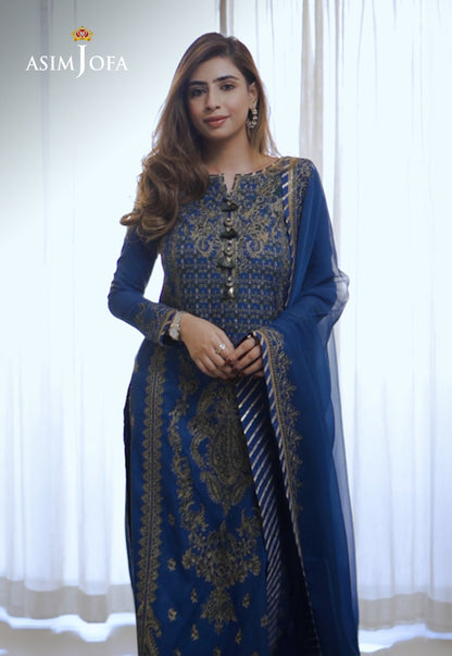 AJRN-17 EMBROIDERED LAWN SILK 3 PCS