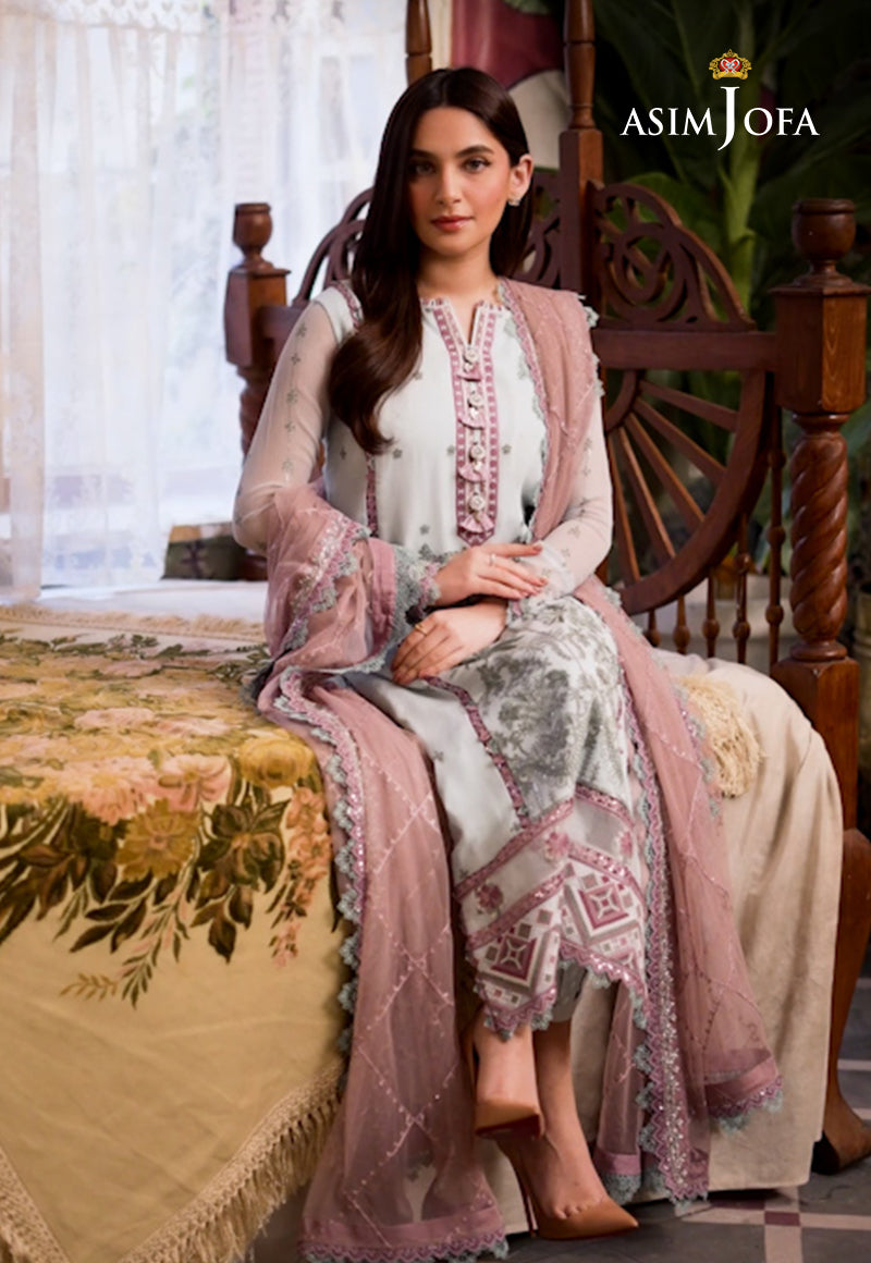 AJRN-24 EMBROIDERED CHIFFON 3 PCS