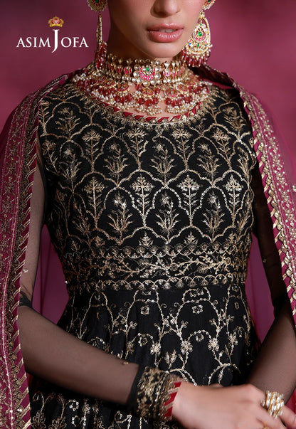 AJULFI-01 Embroidered Net Unstitched 2 Pcs