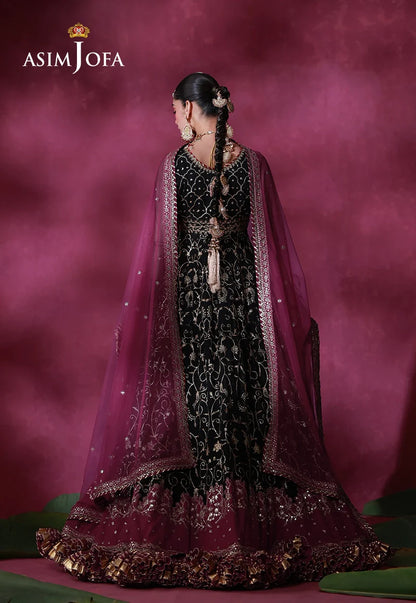 AJULFI-01 Embroidered Net Unstitched 2 Pcs