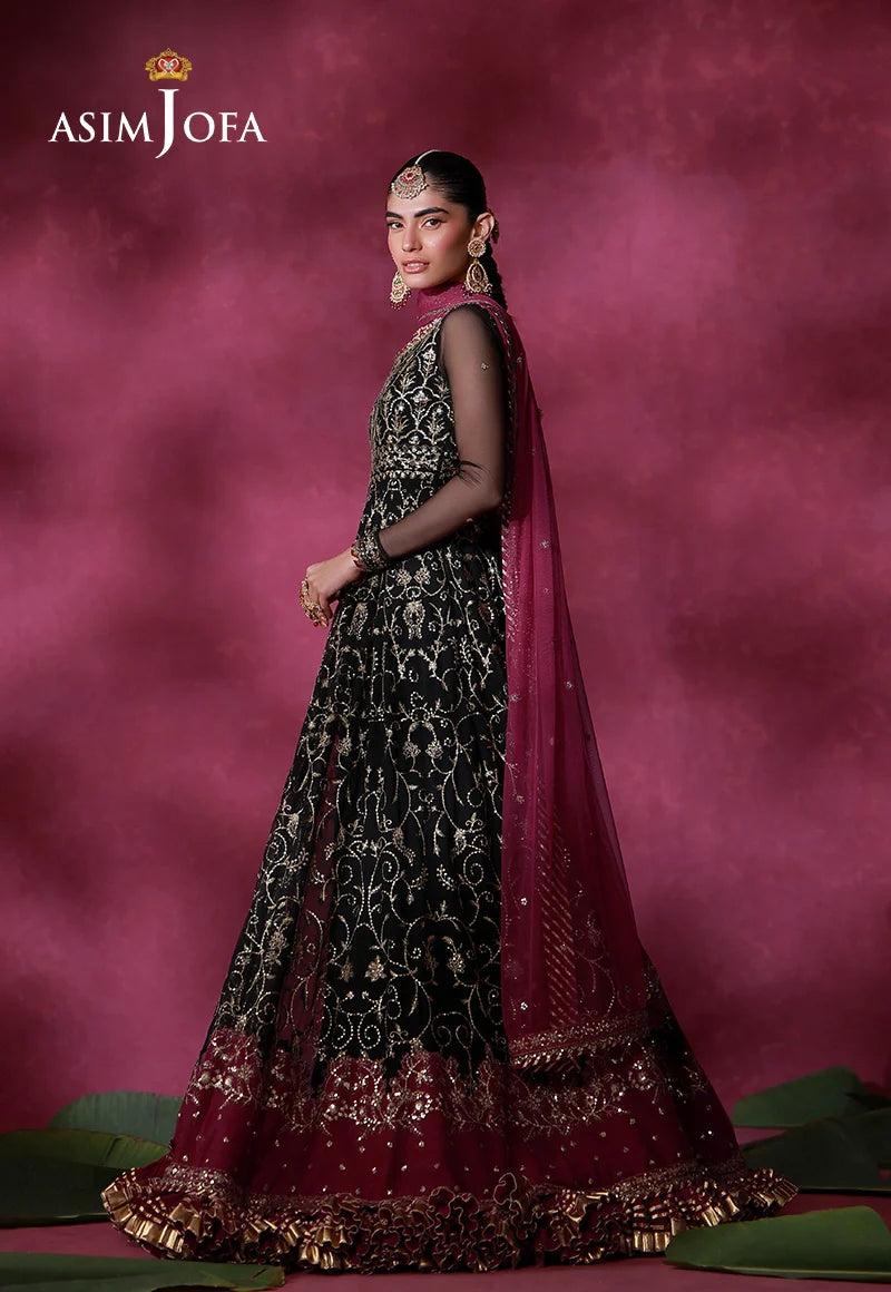 AJULFI-01 Embroidered Net Unstitched 2 Pcs