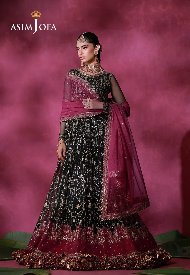 AJULFI-01 Embroidered Net Unstitched 2 Pcs