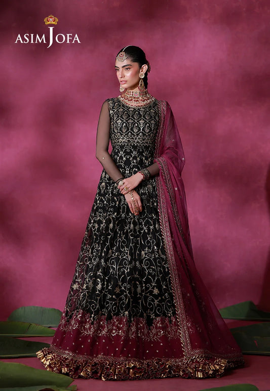 AJULFI-01 Embroidered Net Unstitched 2 Pcs