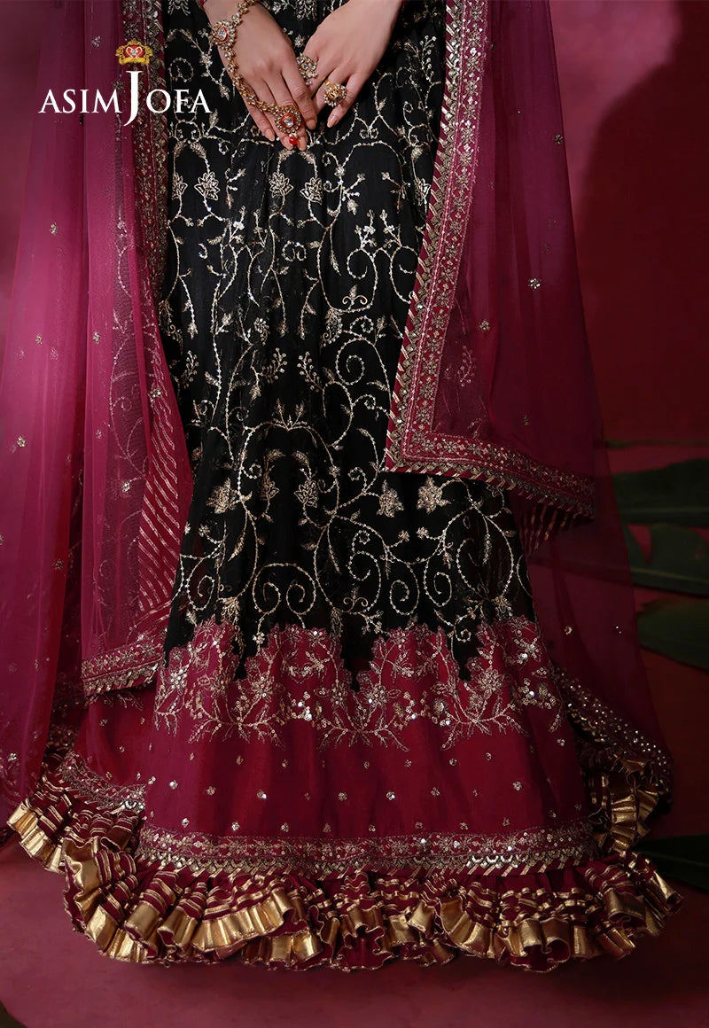 AJULFI-01 Embroidered Net Unstitched 2 Pcs