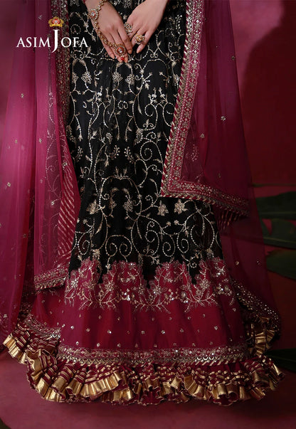 AJULFI-01 Embroidered Net Unstitched 2 Pcs