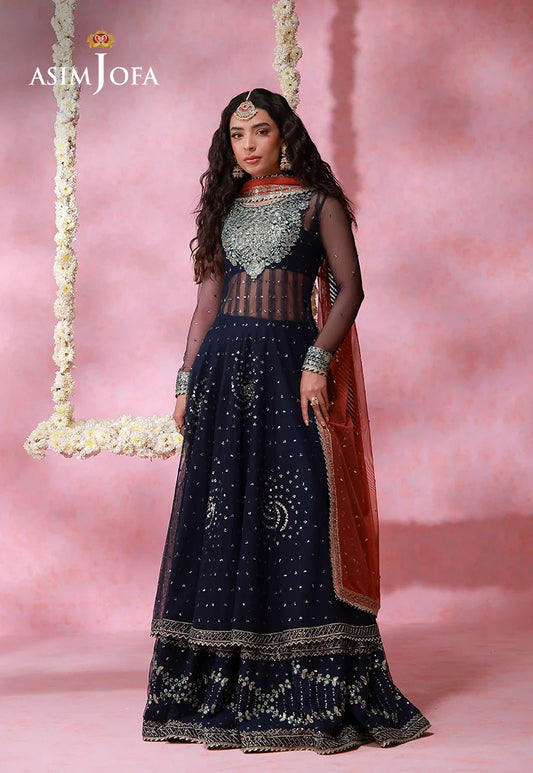 AJULFI-05 Embroidered Chiffon Unstitched 3 Pcs