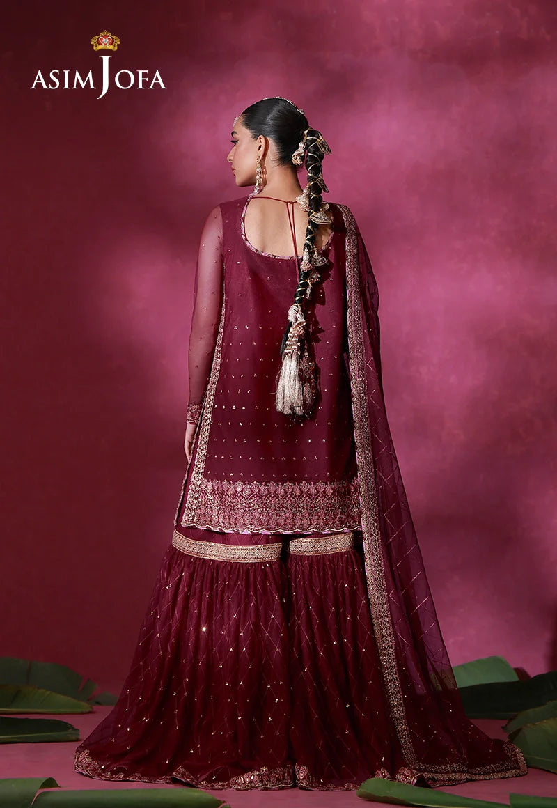 AJULFI-06 Embroidered Net Unstitched 3 Pcs