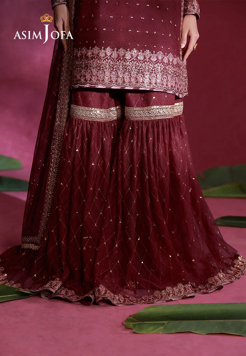 AJULFI-06 Embroidered Net Unstitched 3 Pcs