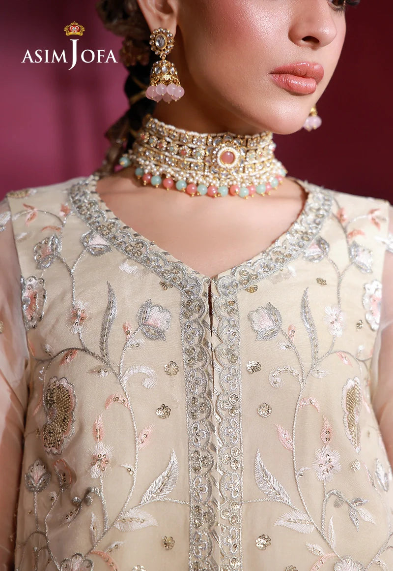 AJULFI-08 Embroidered Organza Unstitched 3 Pcs