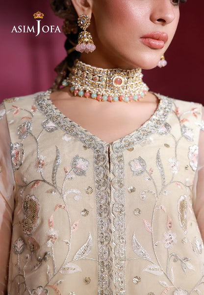 AJULFI-08 Embroidered Organza Unstitched 3 Pcs