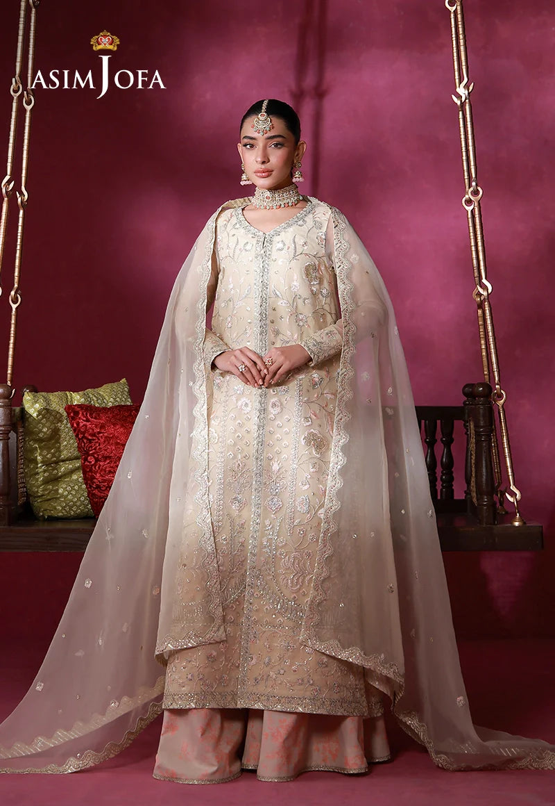 AJULFI-08 Embroidered Organza Unstitched 3 Pcs