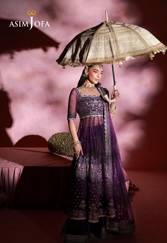 AJULFI-09 Embroidered Net Unstitched 2 Pcs