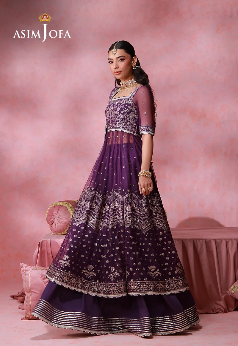AJULFI-09 Embroidered Net Unstitched 2 Pcs