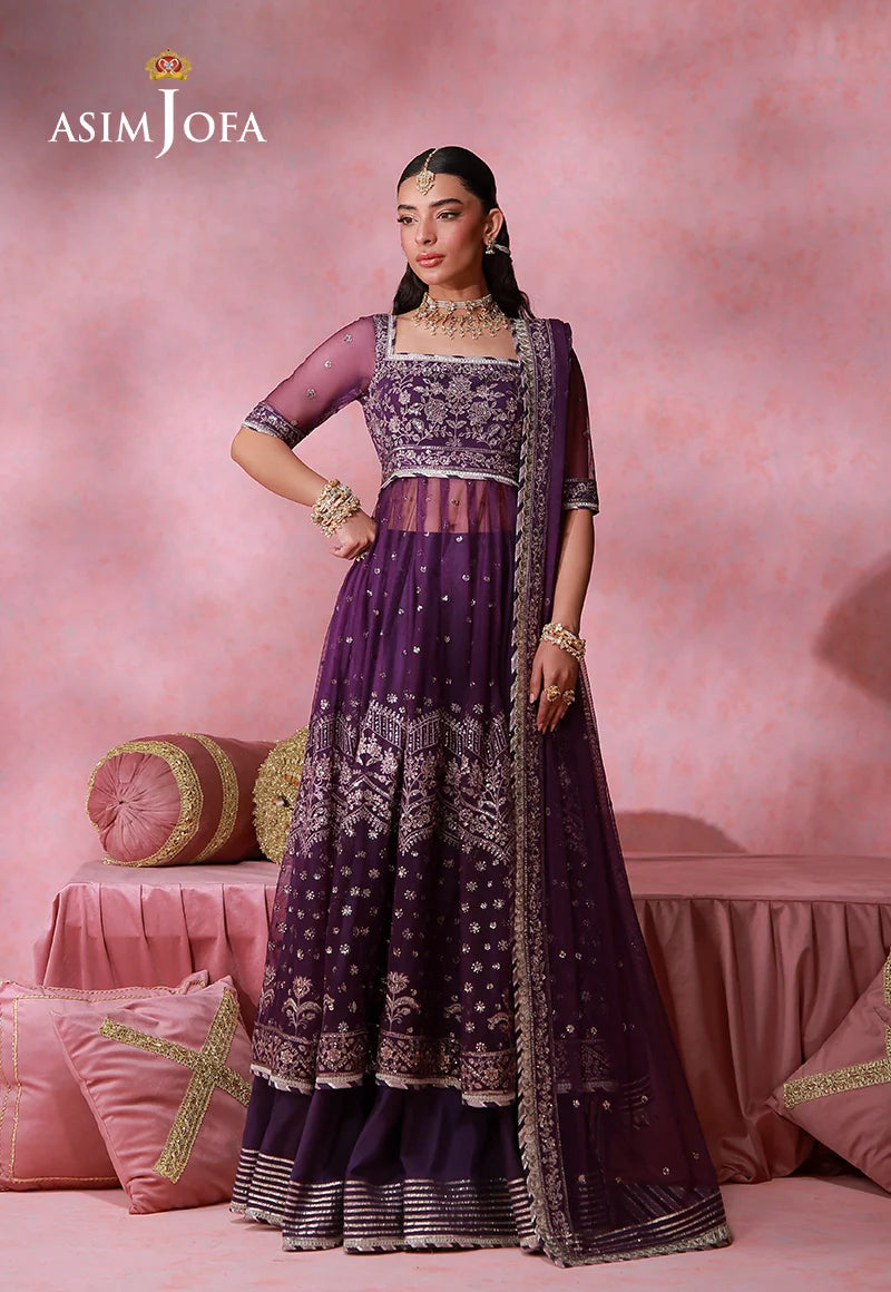 AJULFI-09 Embroidered Net Unstitched 2 Pcs