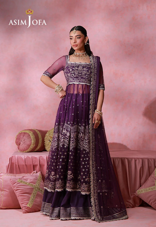 AJULFI-09 Embroidered Net Unstitched 2 Pcs