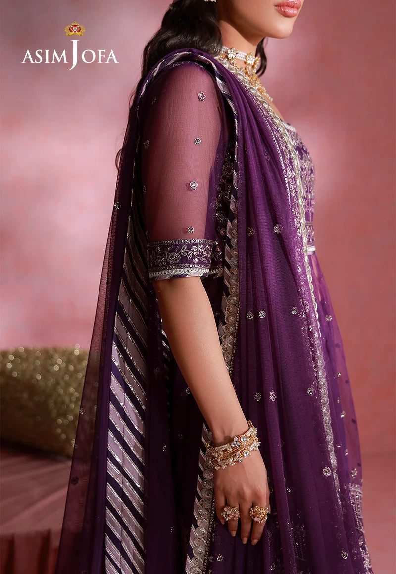 AJULFI-09 Embroidered Net Unstitched 2 Pcs