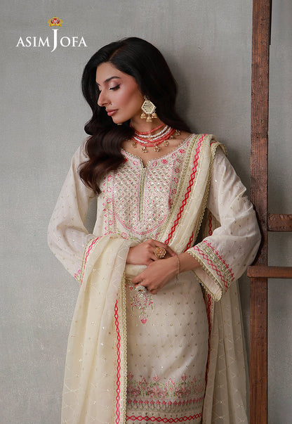 AJLPN-01 Embroidered Poly Silk Stitched 3pcs