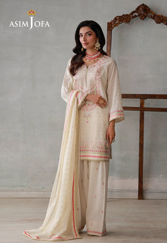 AJLPN-01 Embroidered Poly Silk Stitched 3pcs