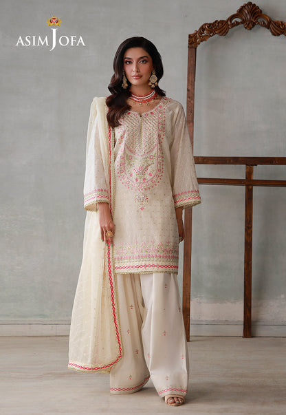 AJLPN-01 Embroidered Poly Silk Stitched 3pcs