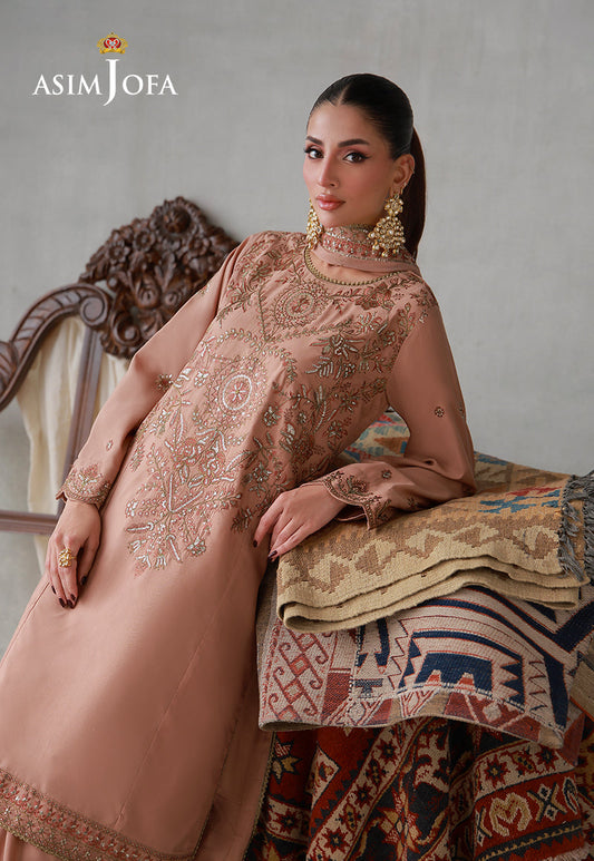 AJLPN-02 Embroidered Poly Silk Stitched 3pcs