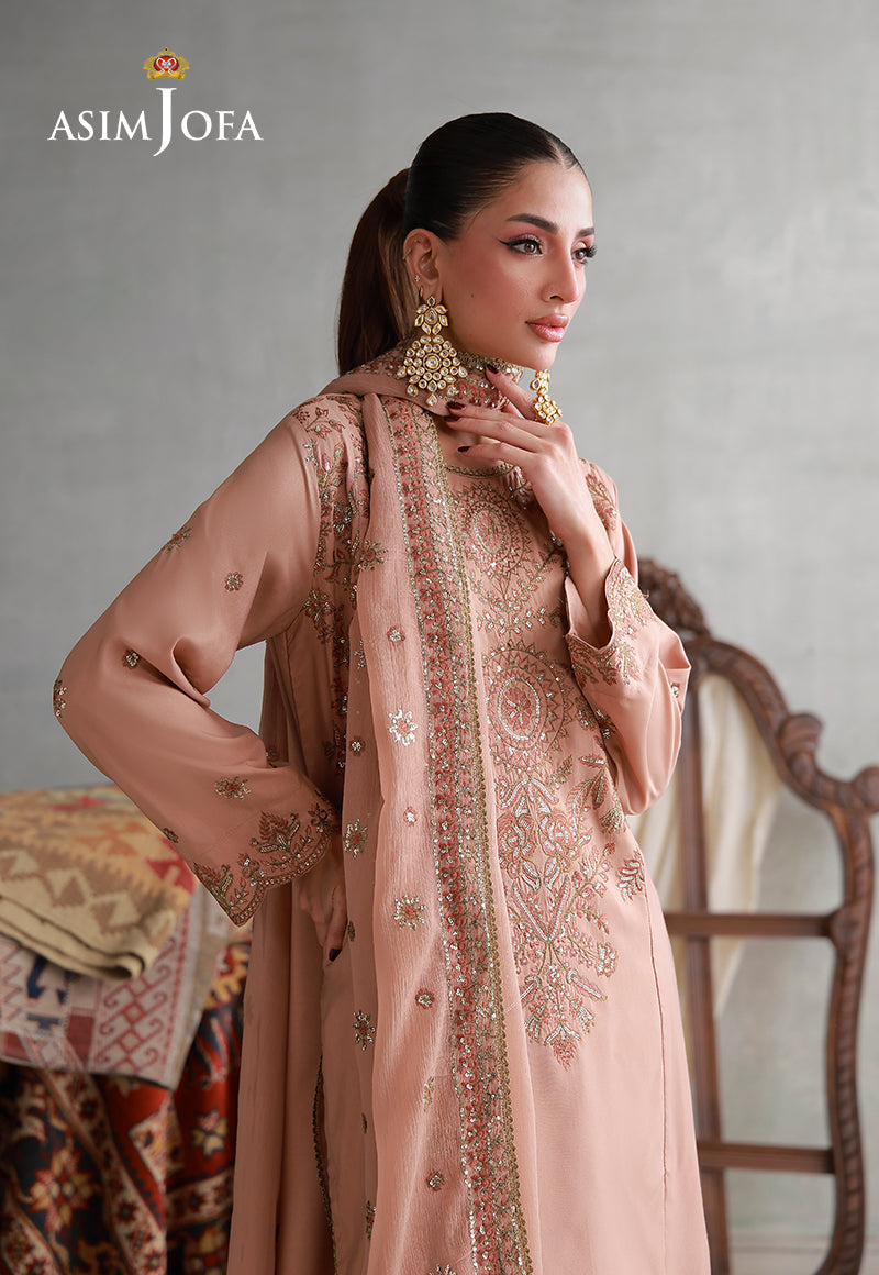 AJLPN-02 Embroidered Poly Silk Stitched 3pcs