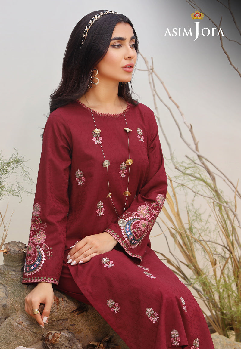 AJWS-03 (1-PC) EMBROIDERED SELF JACQUARD 1 PC