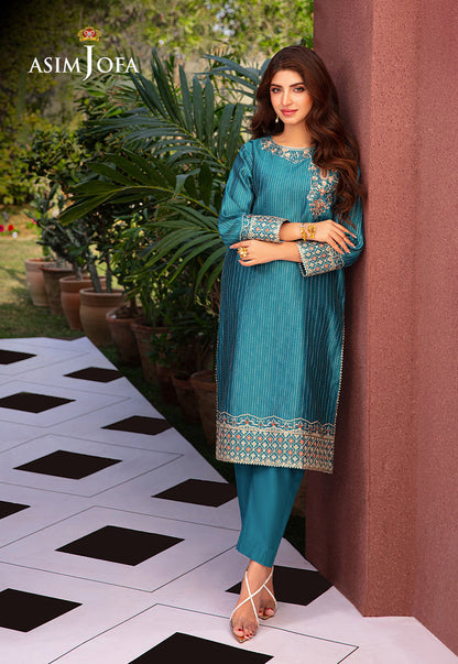 AJOD-15 EMBROIDERED YARN DYED KANTHA 2 PCS