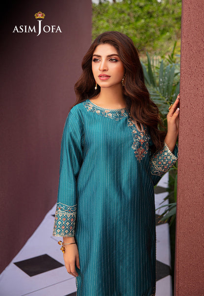 AJOD-15 EMBROIDERED YARN DYED KANTHA 2 PCS