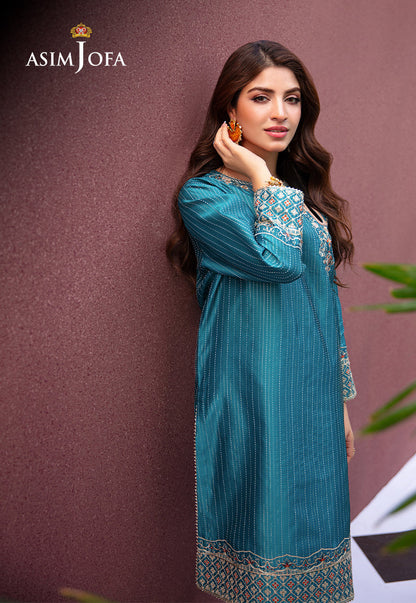 AJOD-15 EMBROIDERED YARN DYED KANTHA 2 PCS
