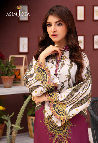 AJOD-05 PRINTED LAWN SILK 1 PC