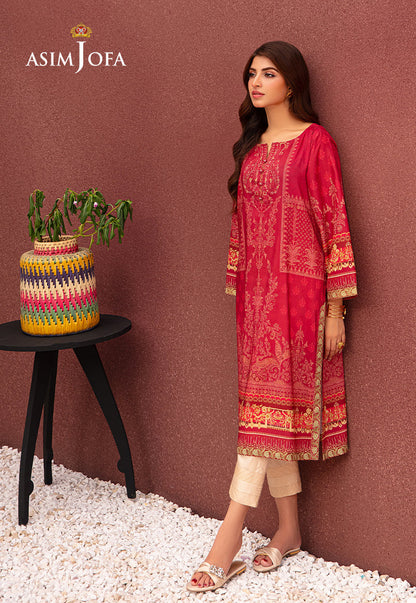 AJOD-07 PRINTED LAWN SILK 1 PC
